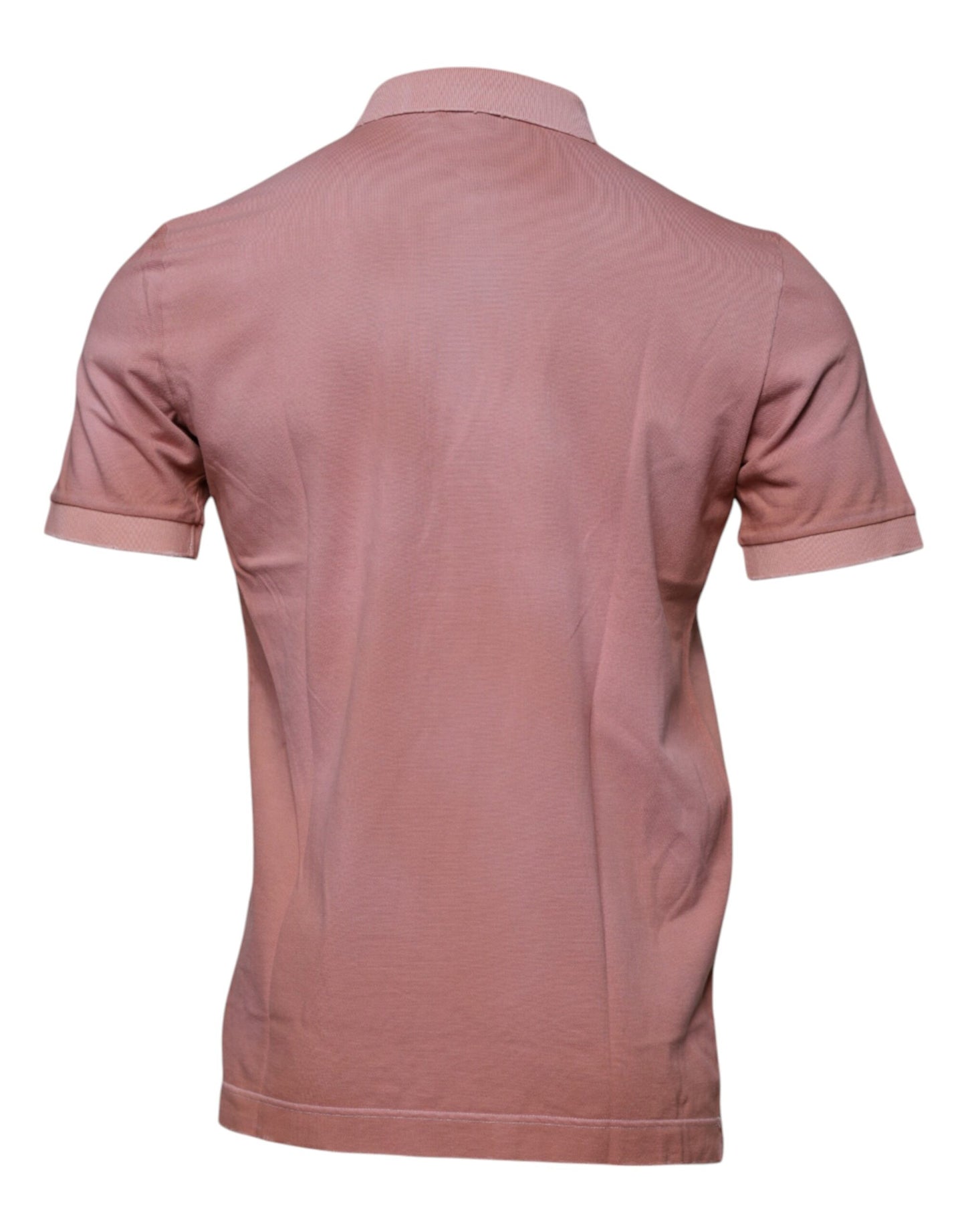 Dolce & Gabbana – Kurzärmliges Poloshirt mit rosa Kronenkragen