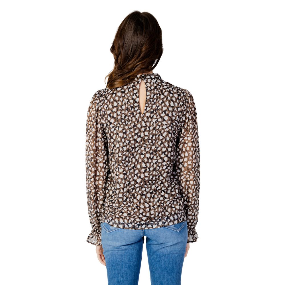 Vila Clothes – Schwarzes Hemd aus recyceltem Polyester