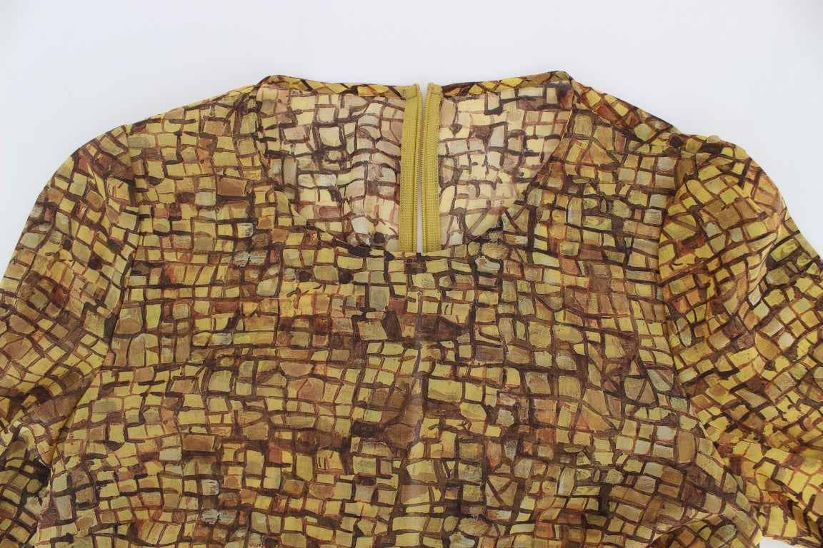 Dolce & Gabbana Seidenbluse mit sizilianischem Mosaikmuster