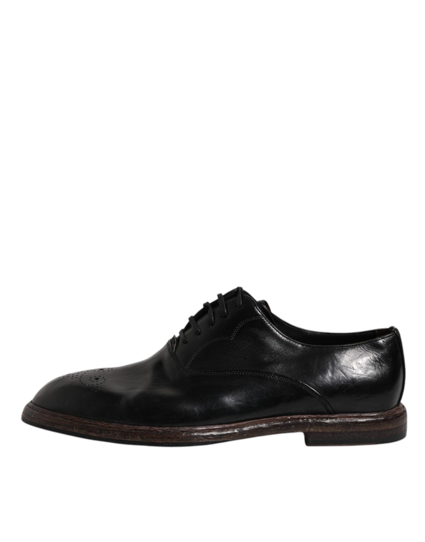 Dolce & Gabbana – Derby-Schuhe aus schwarzem Leder für Herren