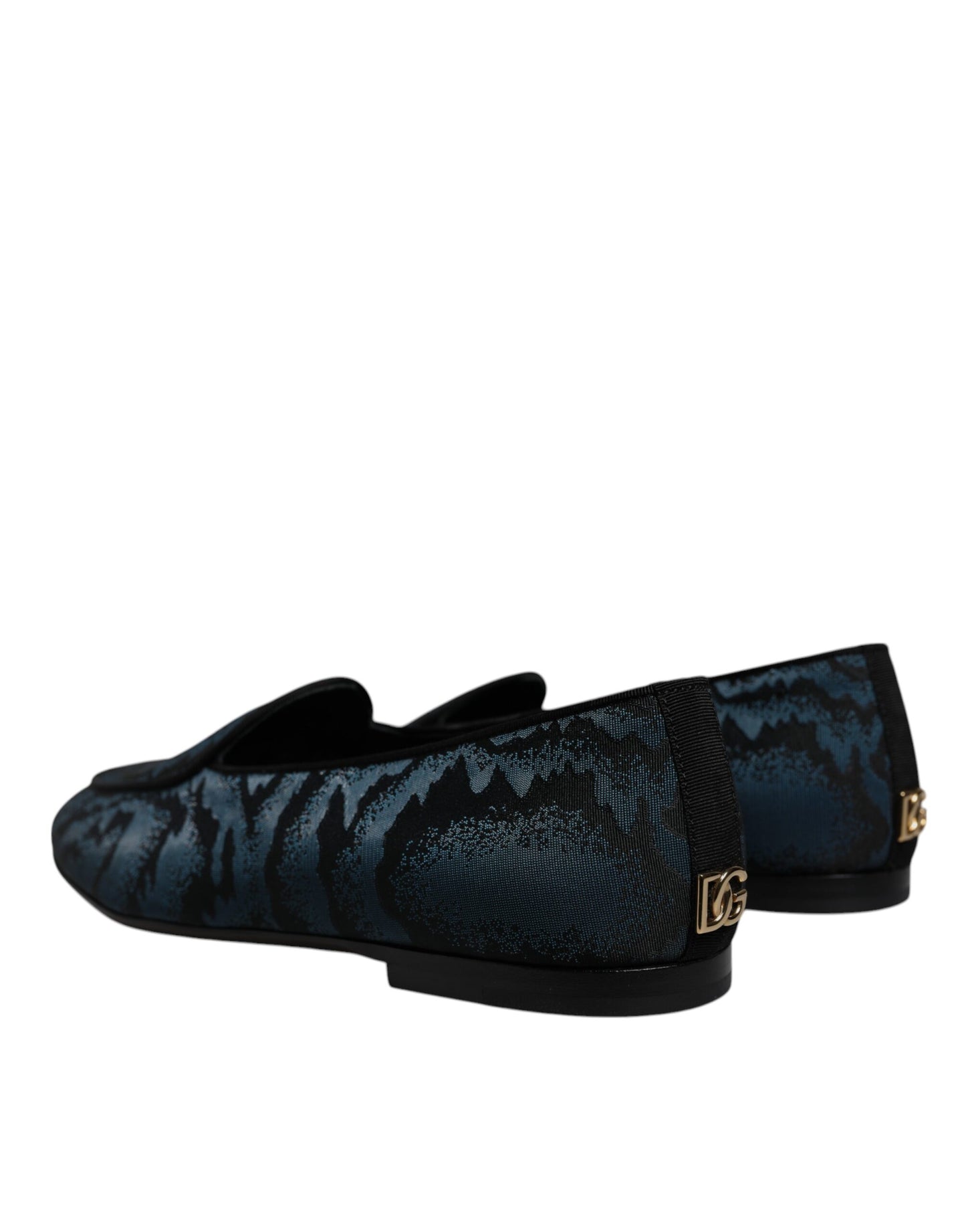 Dolce & Gabbana Blau Schwarz Flats Herren Loafer Abendschuhe