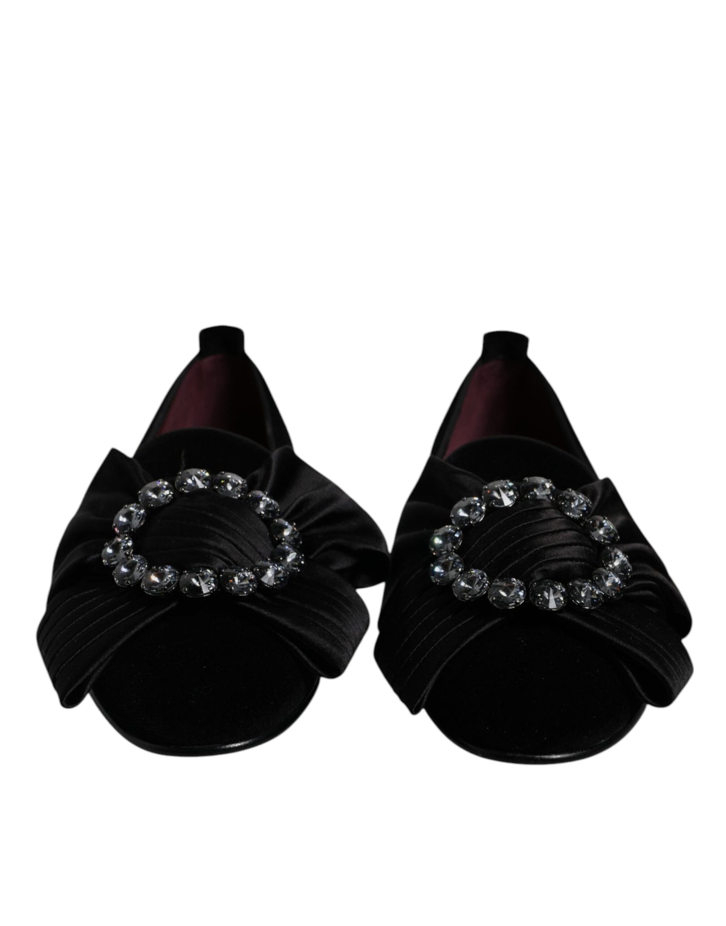 Dolce & Gabbana Schwarze Kristall-Flats Herren Loafer Abendschuhe