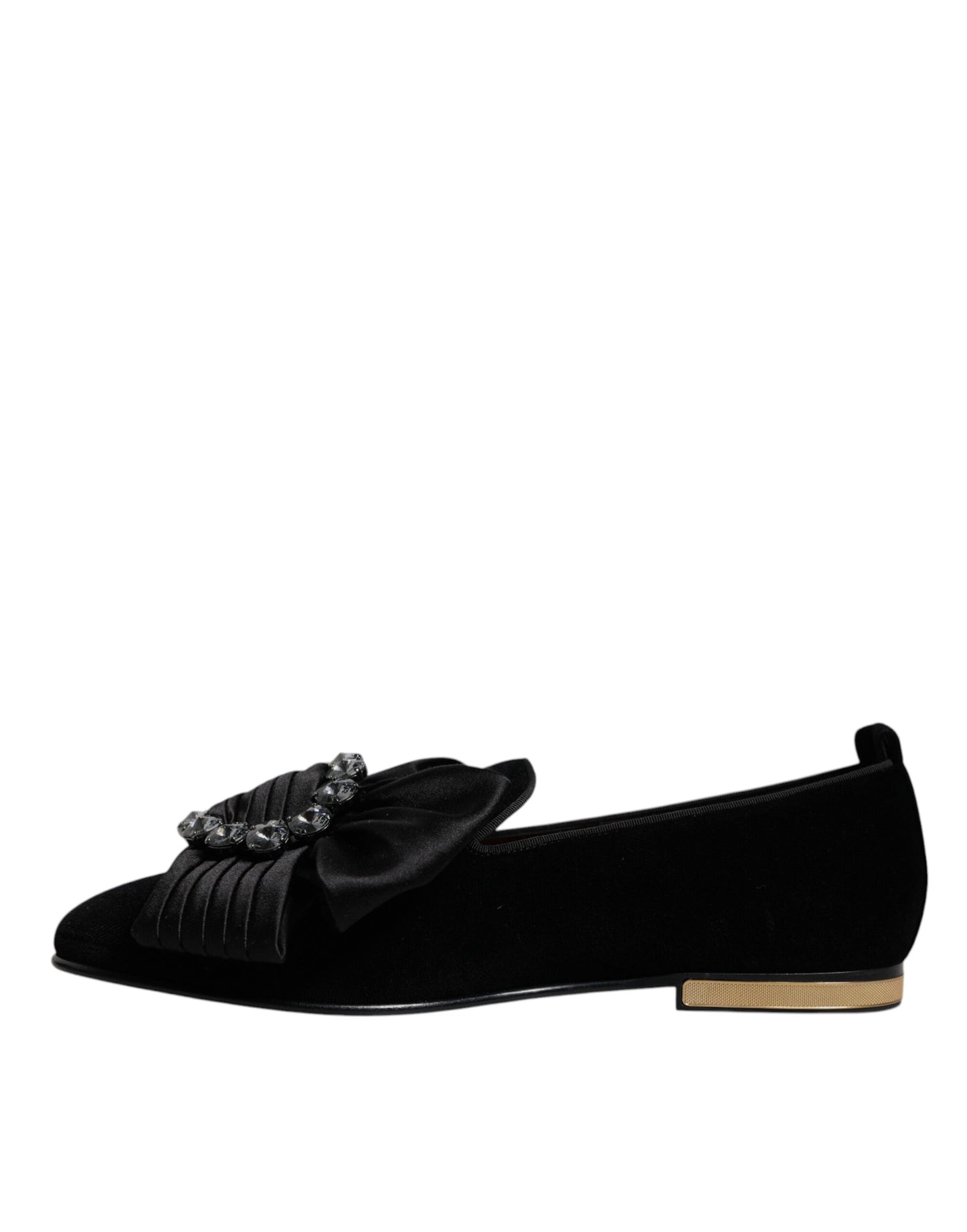 Dolce & Gabbana Schwarze Kristall-Flats Herren Loafer Abendschuhe