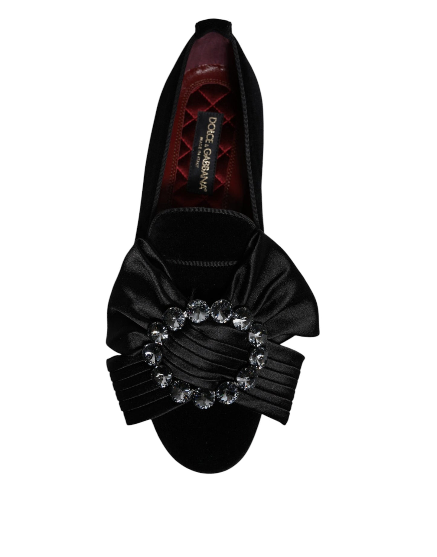 Dolce & Gabbana Schwarze Kristall-Flats Herren Loafer Abendschuhe