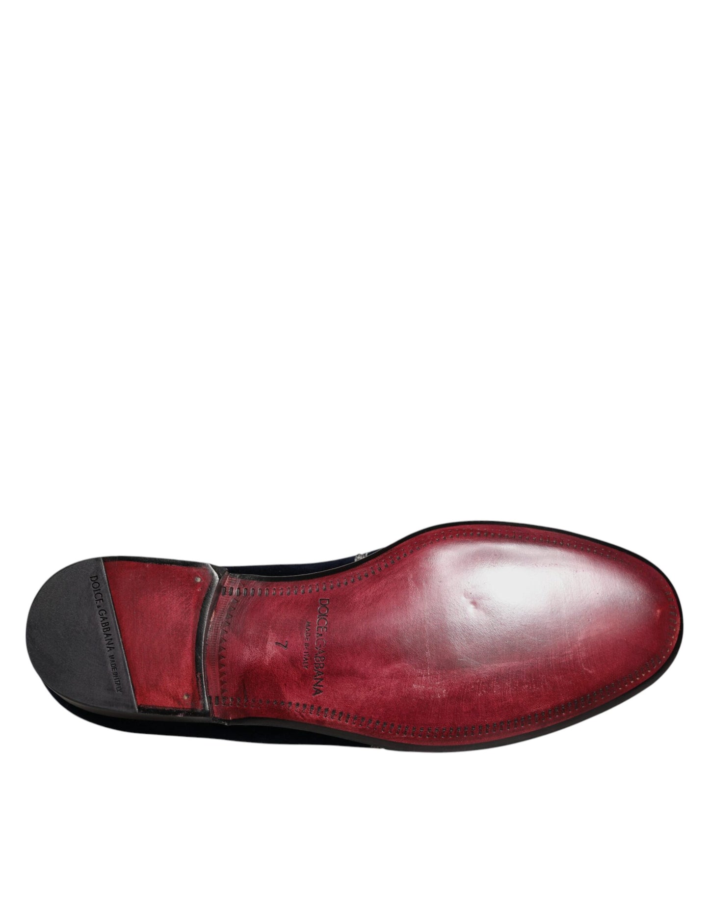 Dolce & Gabbana – Loafer aus schwarzem Samt mit Blumenmuster und Pistolenmotiv