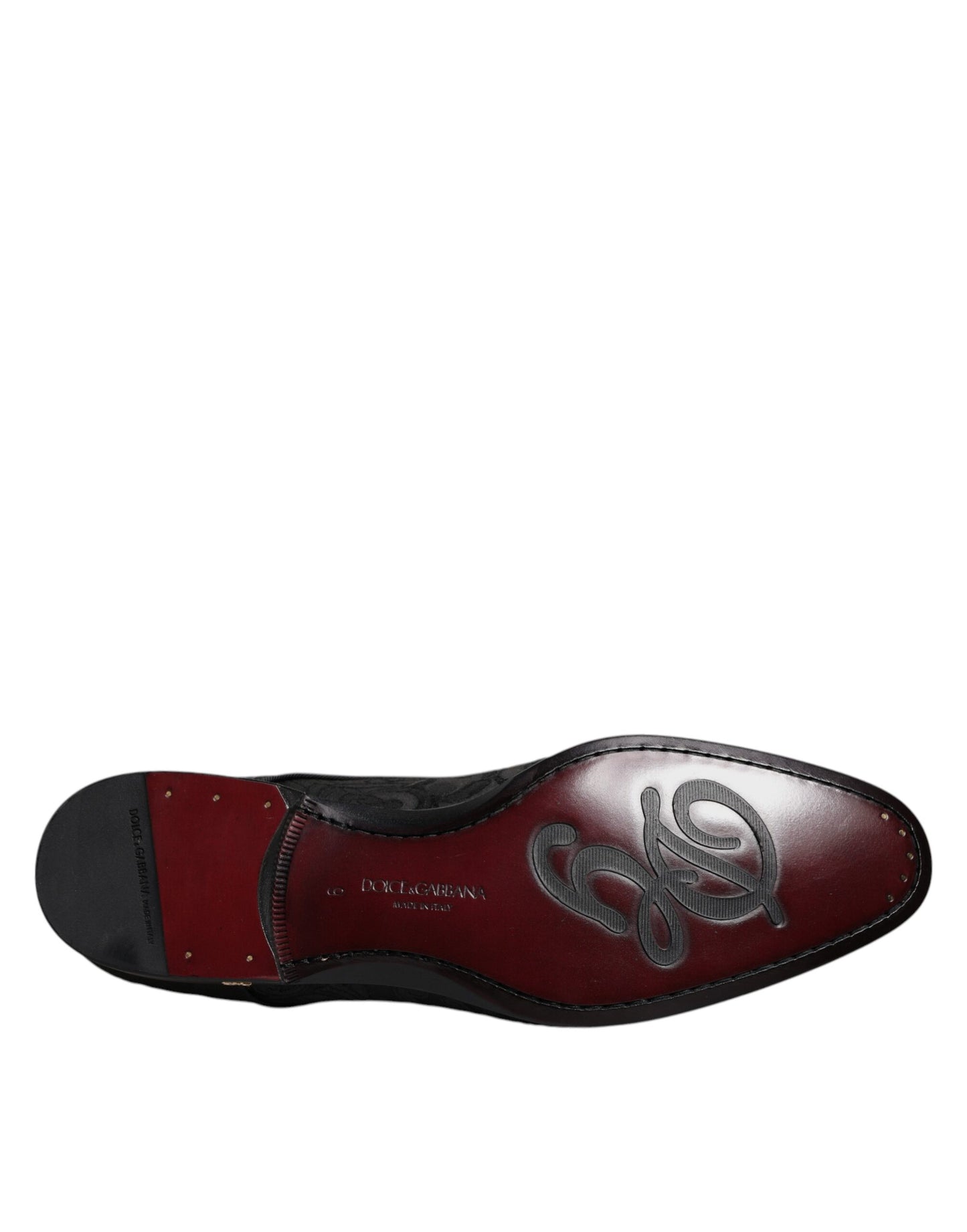 Dolce & Gabbana – Schwarze Derby-Schnürschuhe aus Jacquard