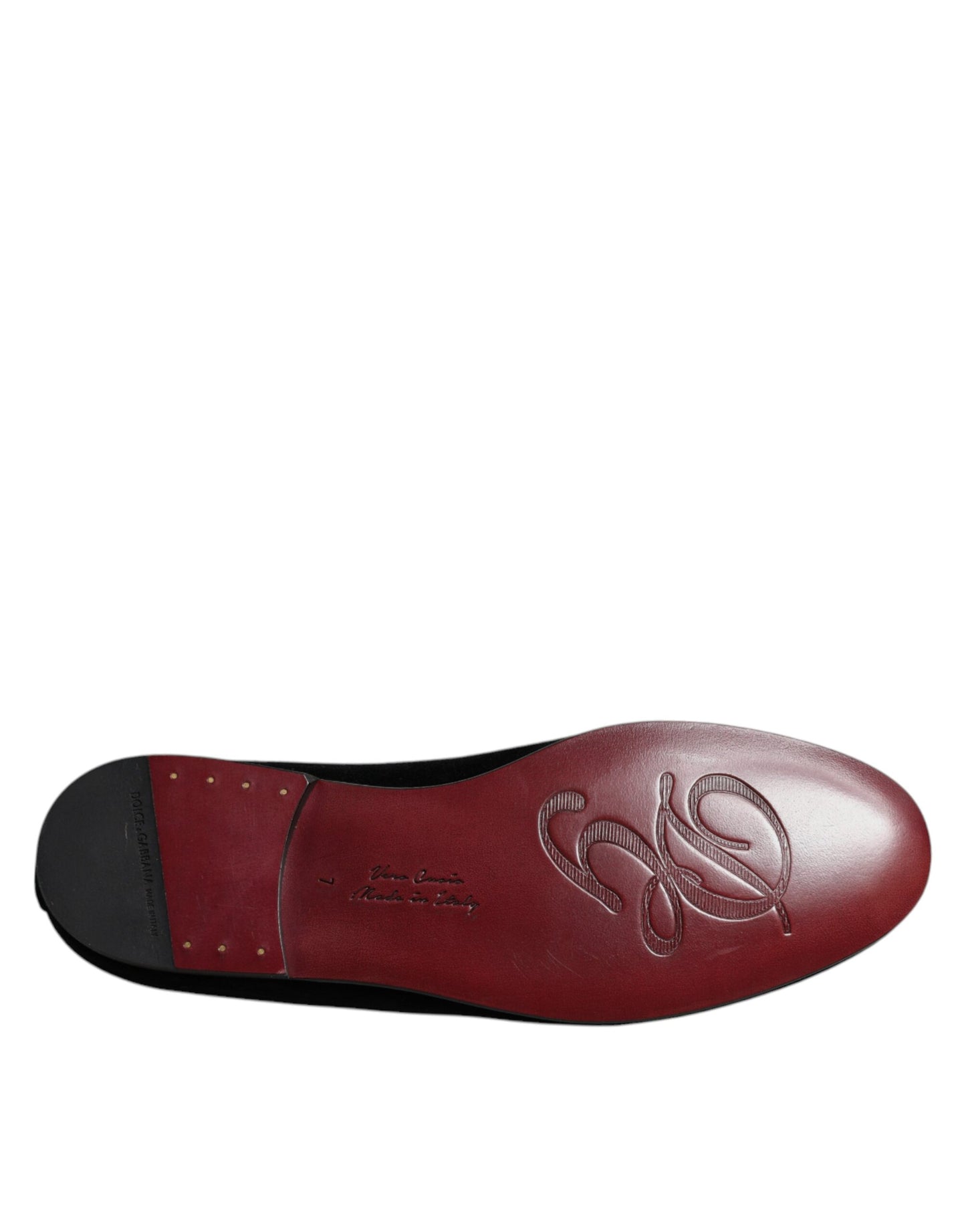 Dolce & Gabbana – Schwarze Loafer aus Samt mit Kristallkrone und formeller Kleidung
