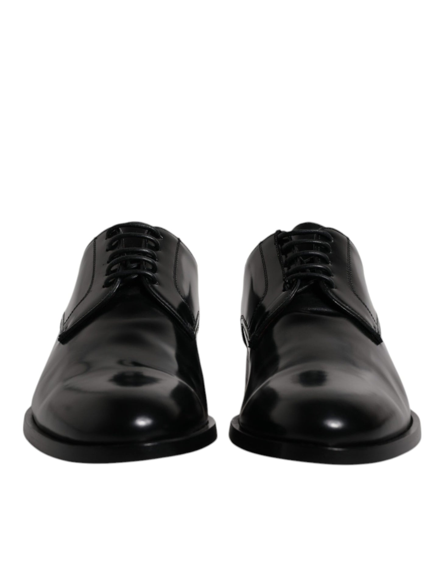 Dolce & Gabbana – Derby-Schnürschuhe aus schwarzem Kalbsleder mit Schnürung