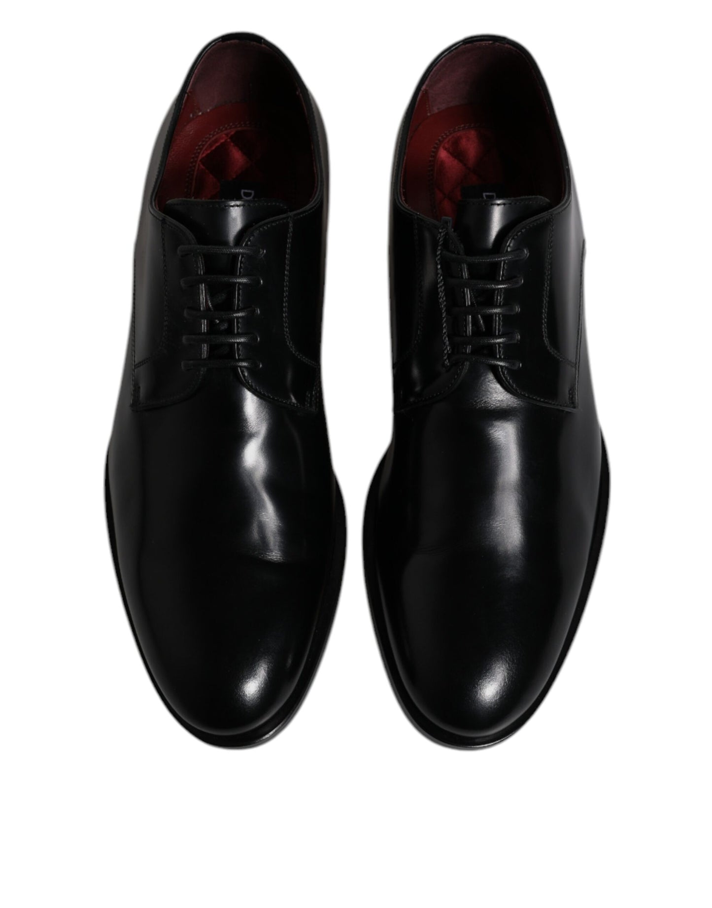 Dolce & Gabbana – Derby-Schnürschuhe aus schwarzem Kalbsleder mit Schnürung