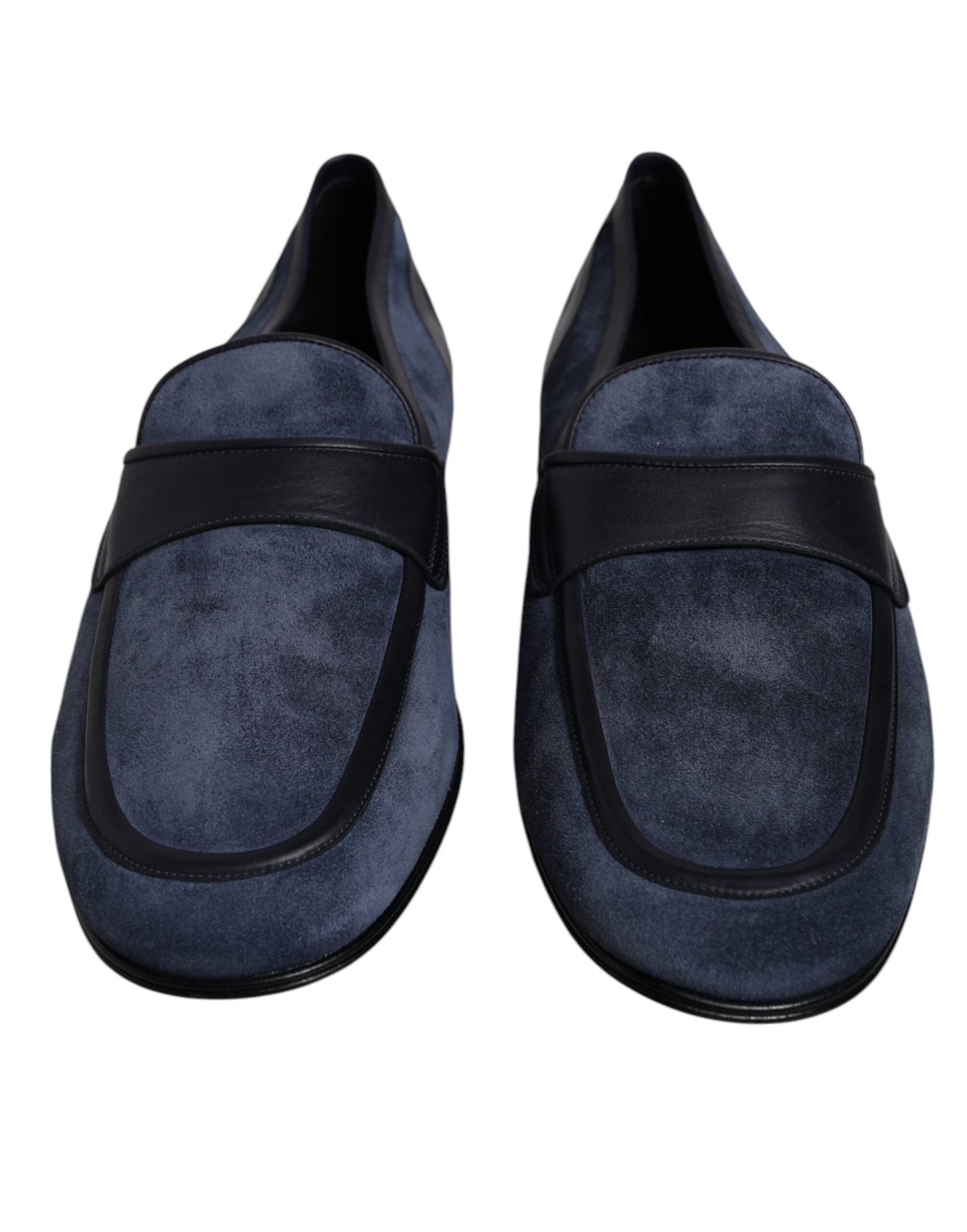 Dolce & Gabbana Blaue Wildlederschuhe Loafer Mokassin Schuhe