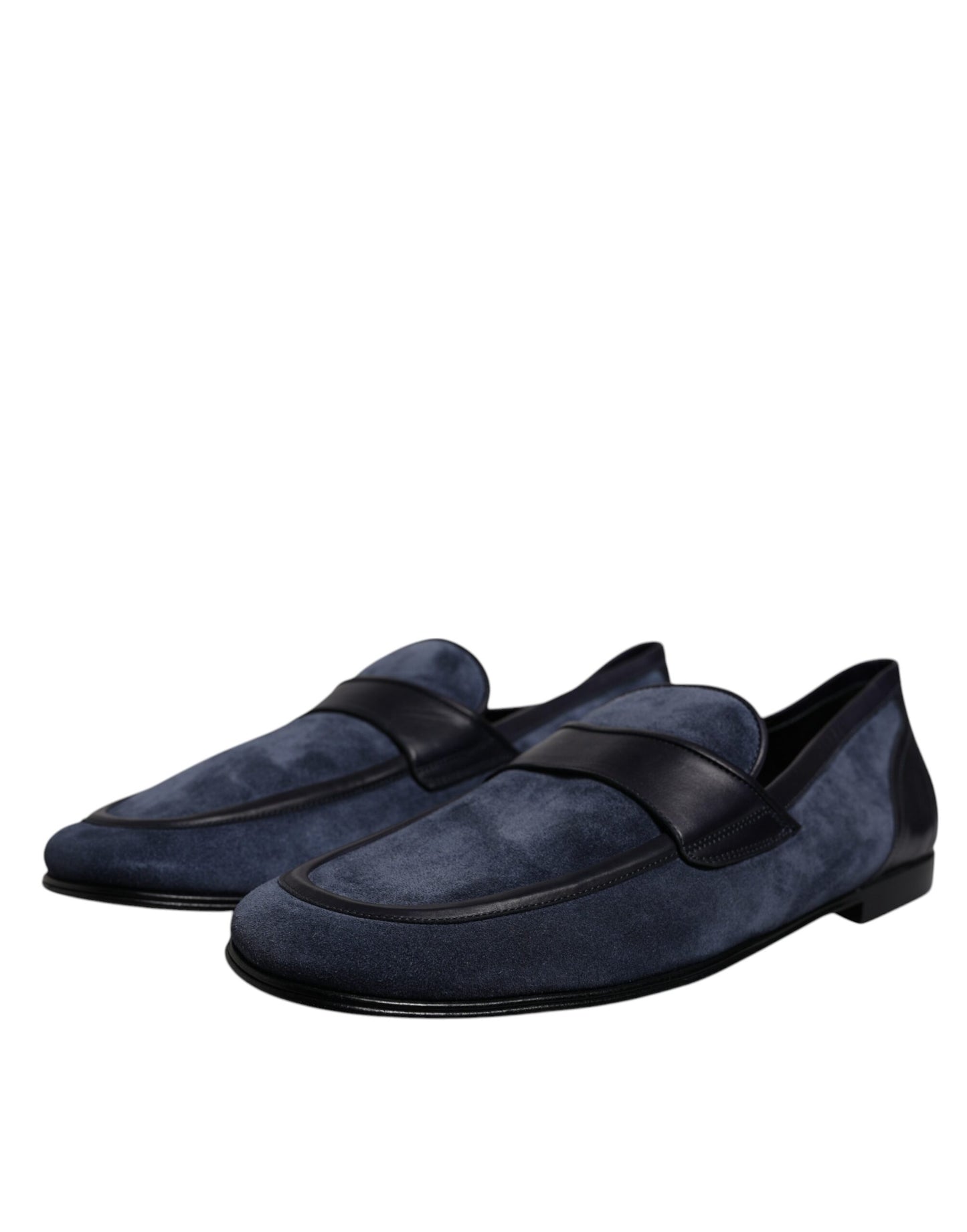 Dolce & Gabbana Blaue Wildlederschuhe Loafer Mokassin Schuhe