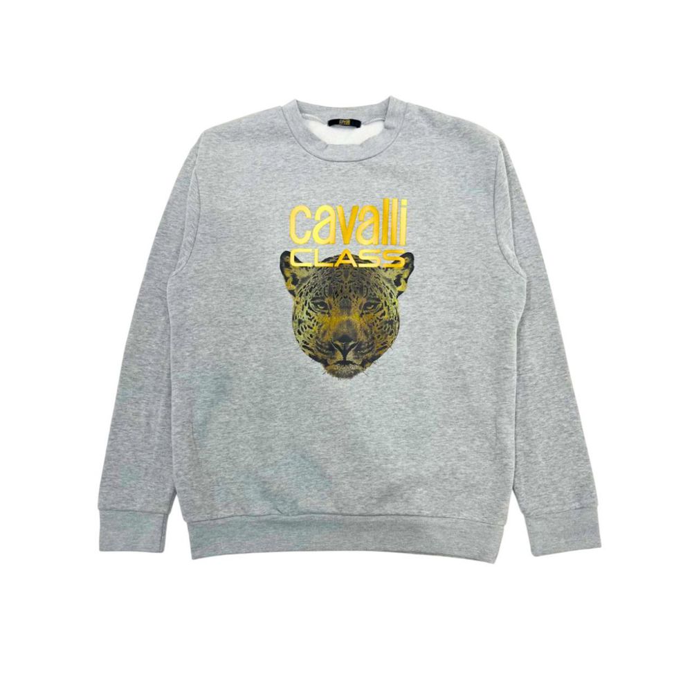Cavalli Class Gray Cotton Women Sweater