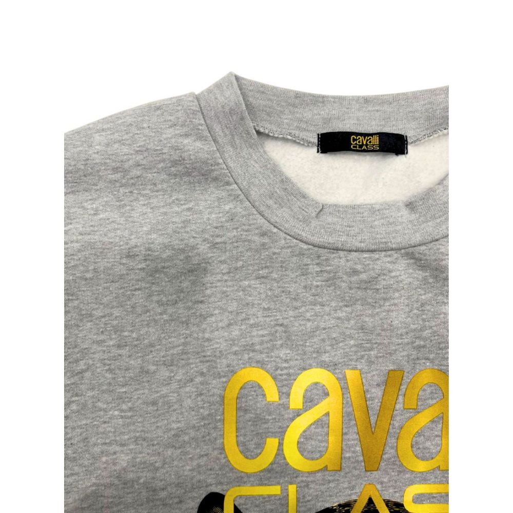 Cavalli Class Gray Cotton Women Sweater