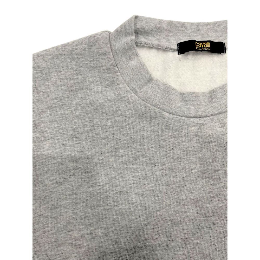 Cavalli Class Gray Polyester Women Hoodie