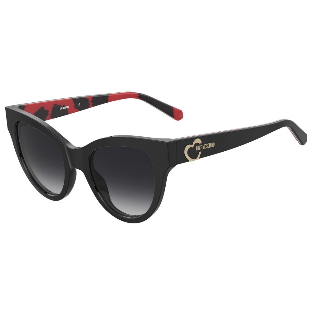 Love Moschino – Schwarze Acetat-Sonnenbrille