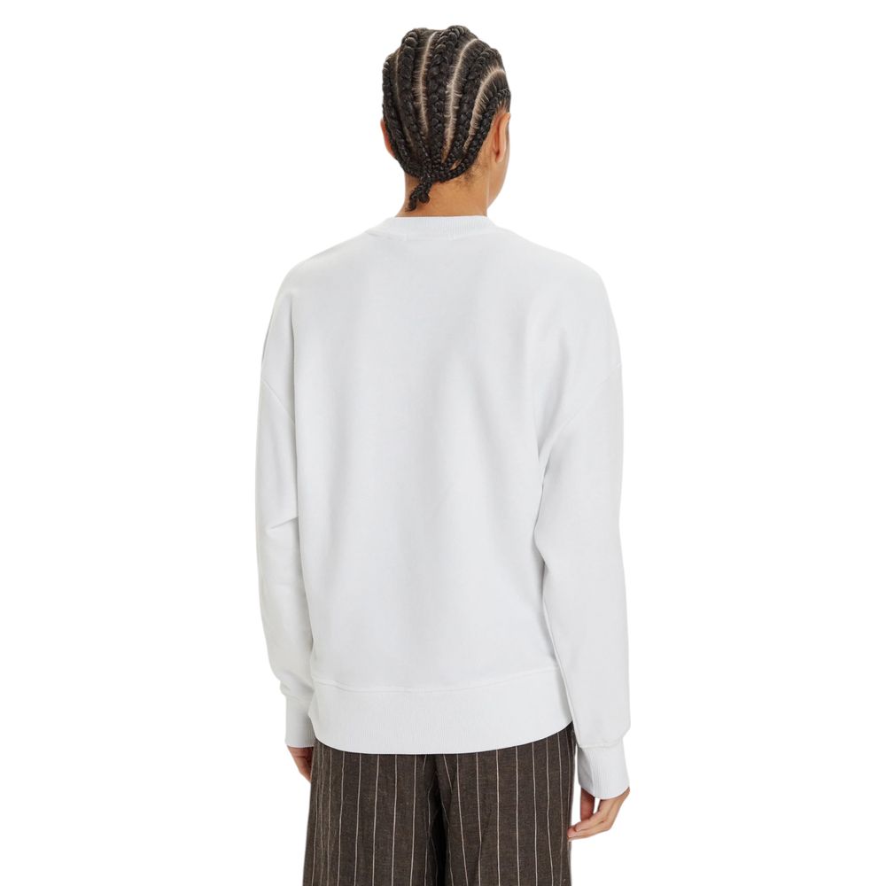 Calvin Klein Jeans White Recycled Cotton Sweater