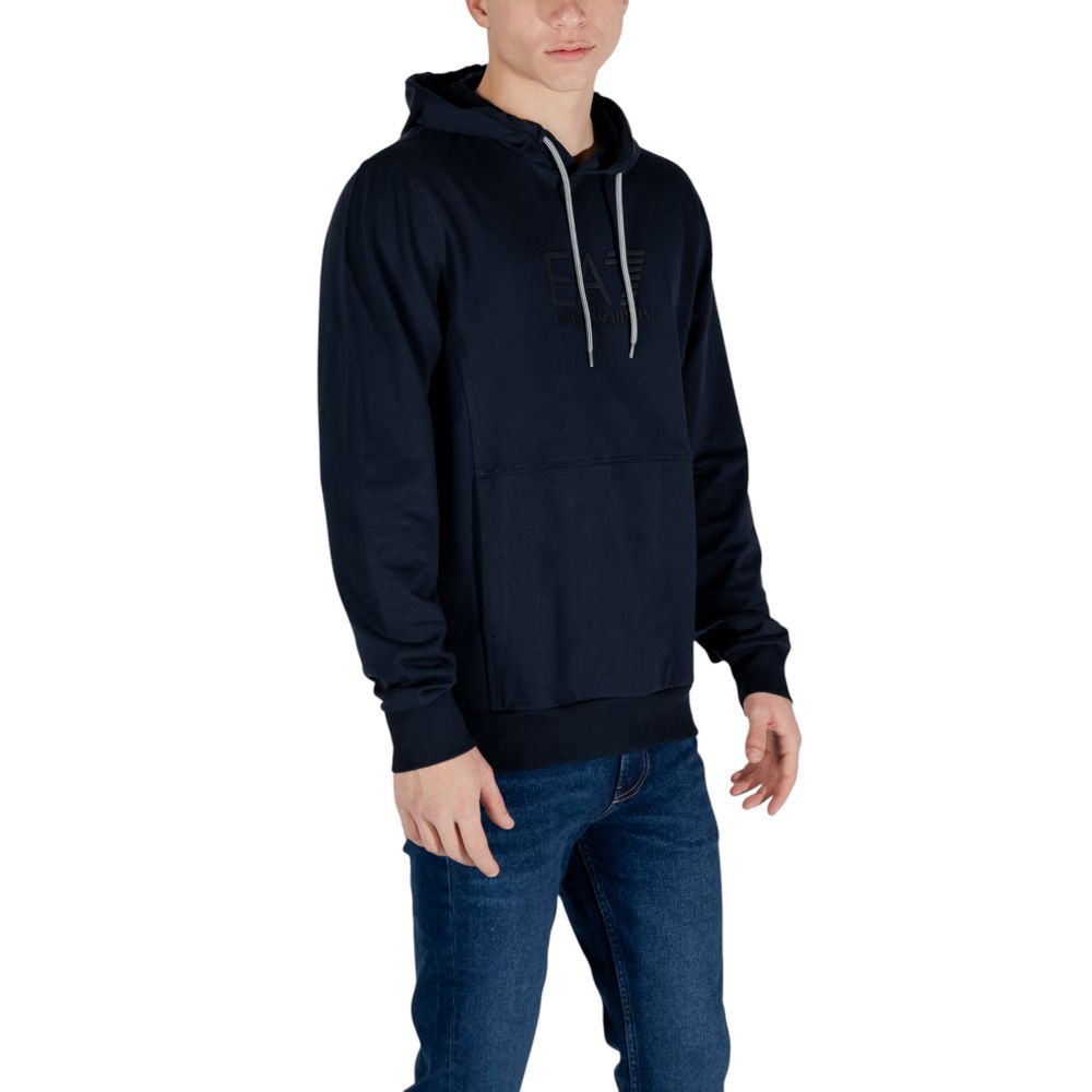 EA7 Emporio Armani Blue Cotton Sweater