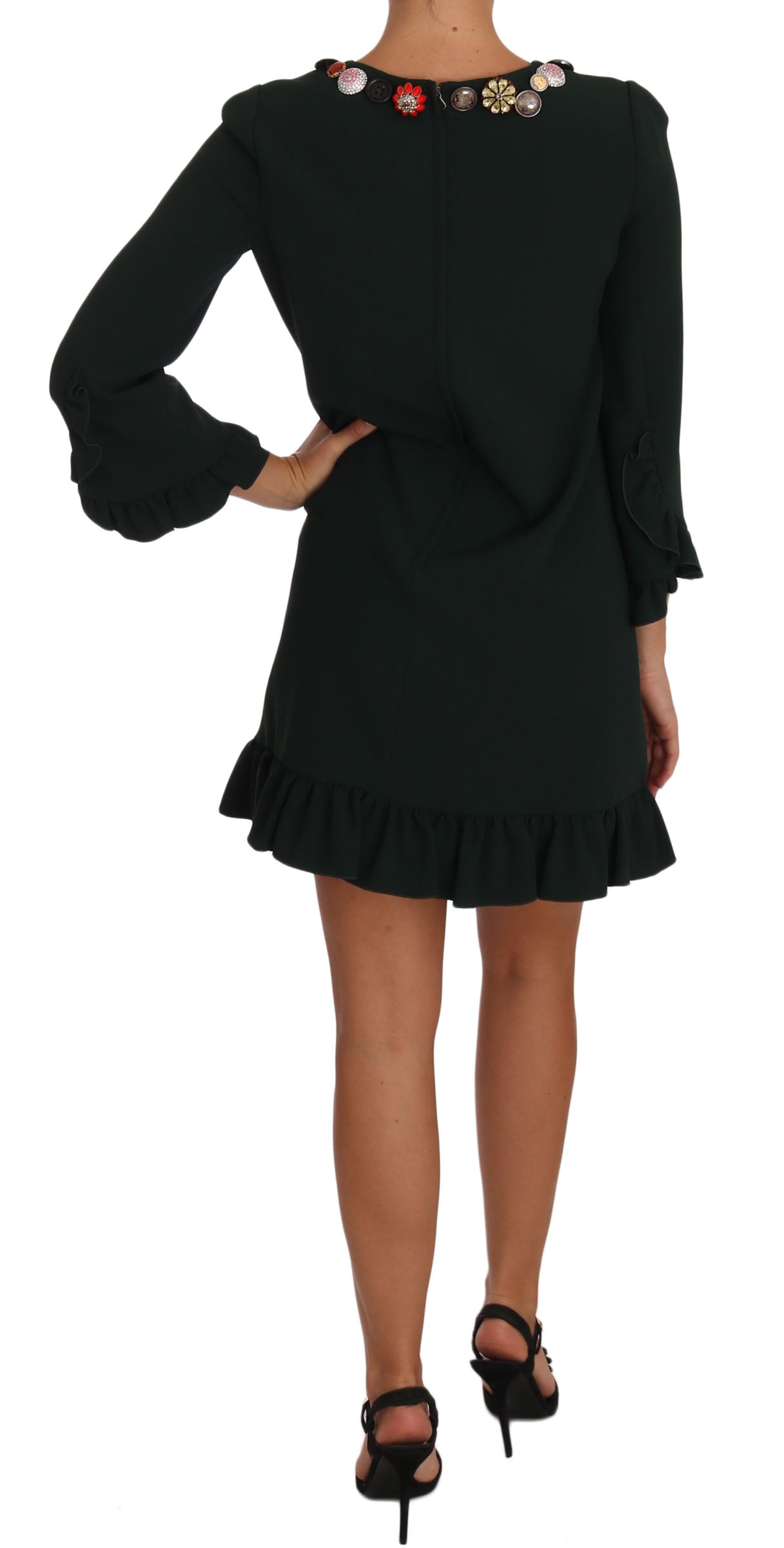 Dolce & Gabbana Enchanted Sicily Grünes Kristallkleid