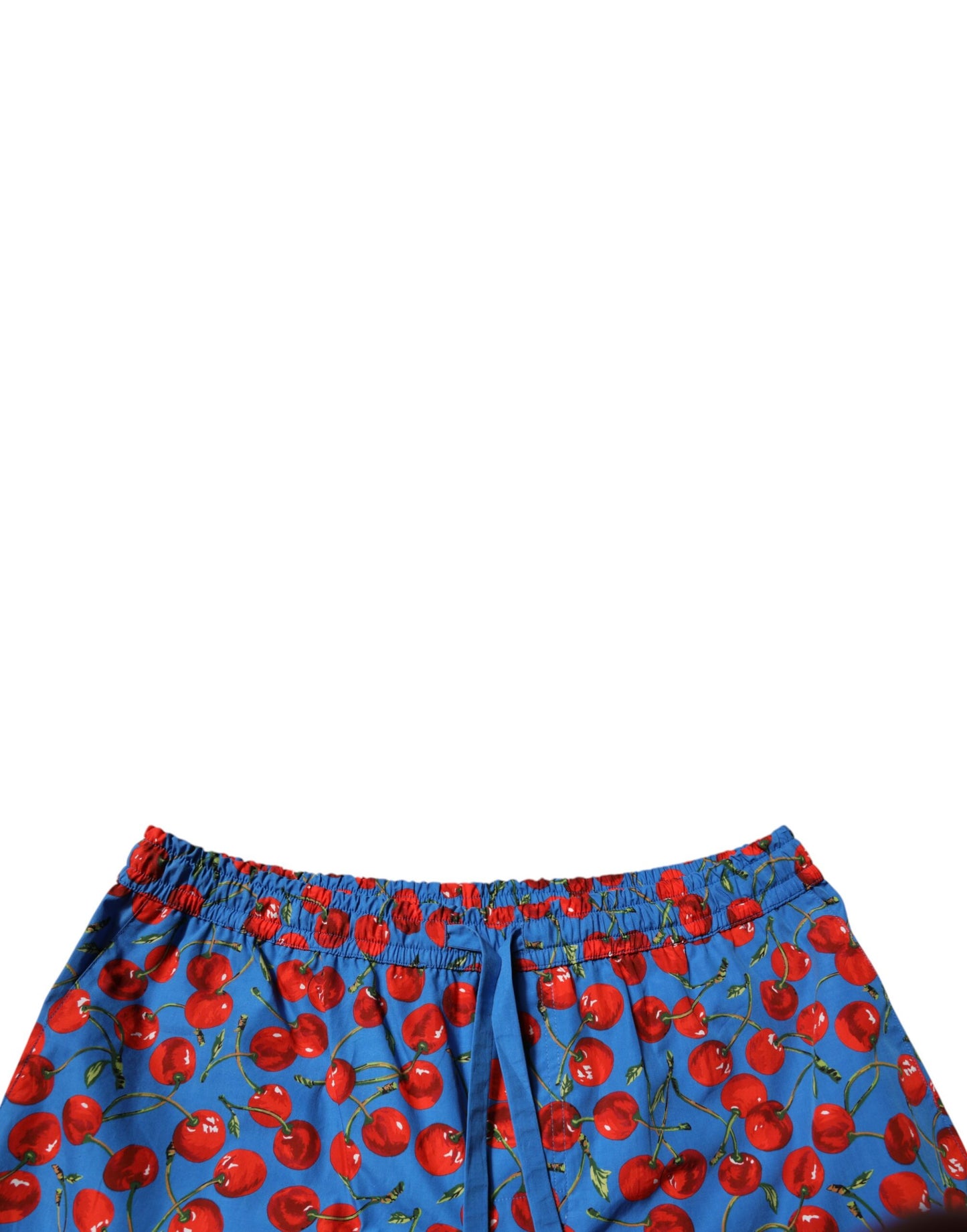 Dolce & Gabbana – Bermudashorts aus Baumwolle mit blauem Kirschdruck für Herren