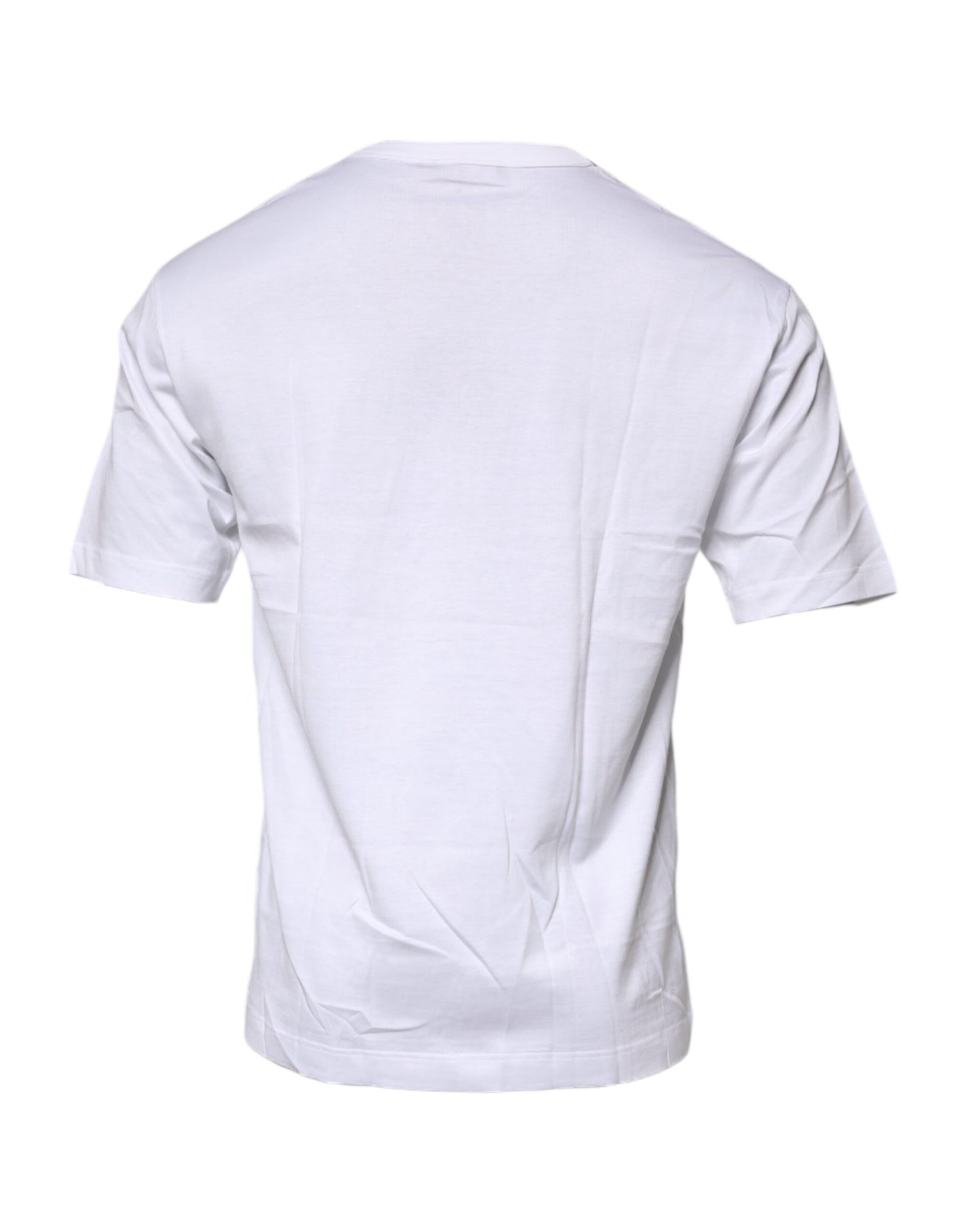 T-shirt girocollo in cotone con stampa floreale bianca Dolce & Gabbana
