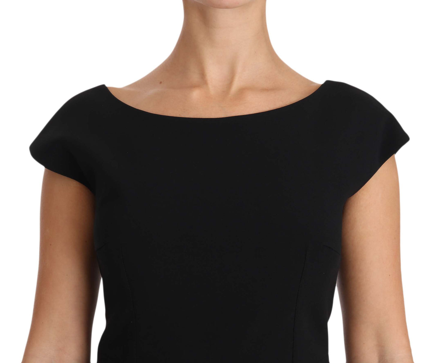 Dolce & Gabbana Elegantes schwarzes Maxi-Etuikleid