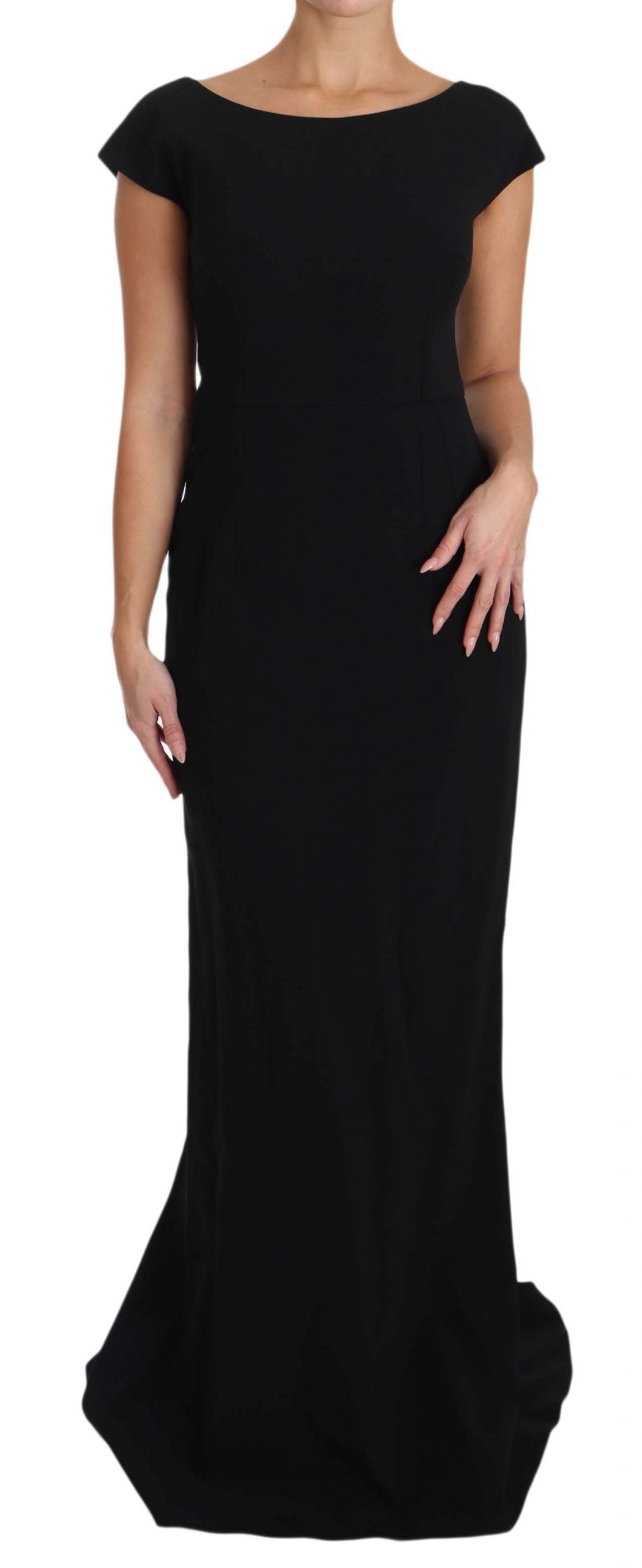 Dolce & Gabbana Elegantes schwarzes Maxi-Etuikleid
