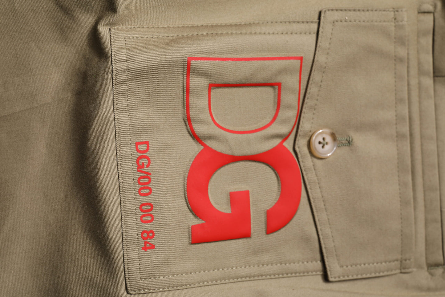 Dolce & Gabbana – Karottenhose aus Baumwolle in Dunkelkhaki