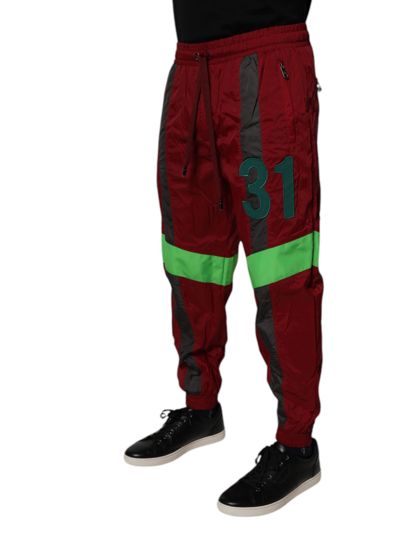 Dolce & Gabbana Kastanienbraune Jogginghose aus Nylon für Herren