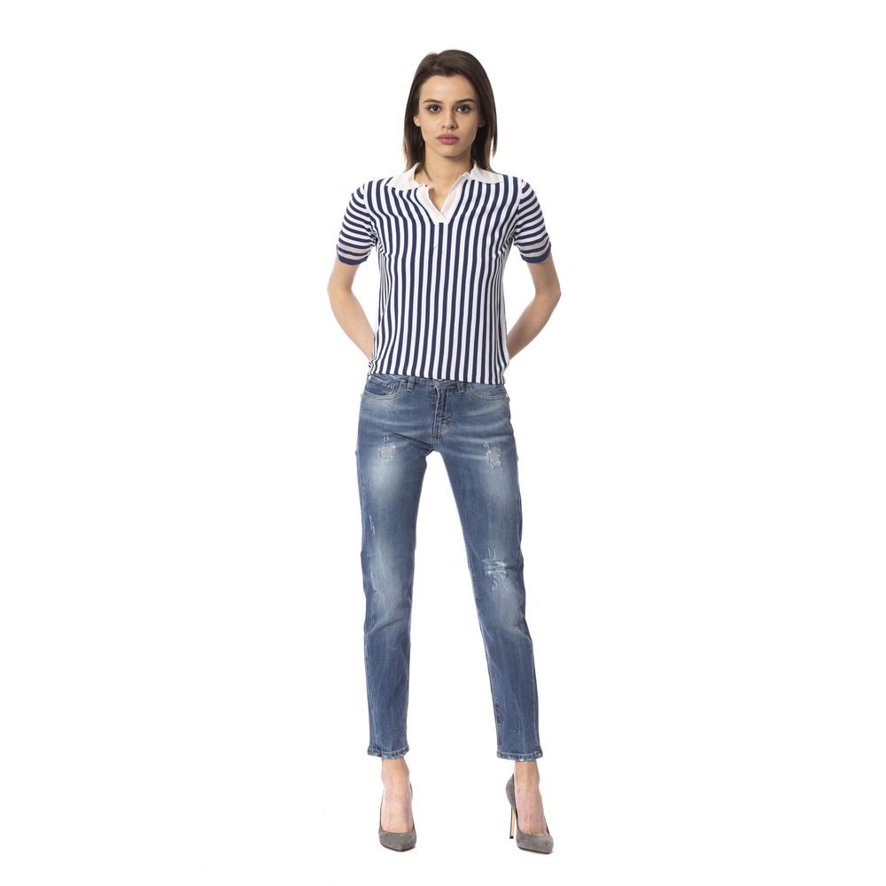 Frankie Morello Blue Other Fibers Women Jeans