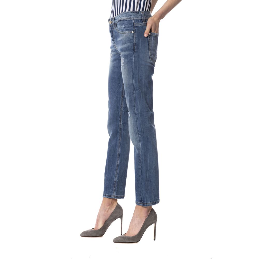 Frankie Morello Blue Other Fibers Women Jeans