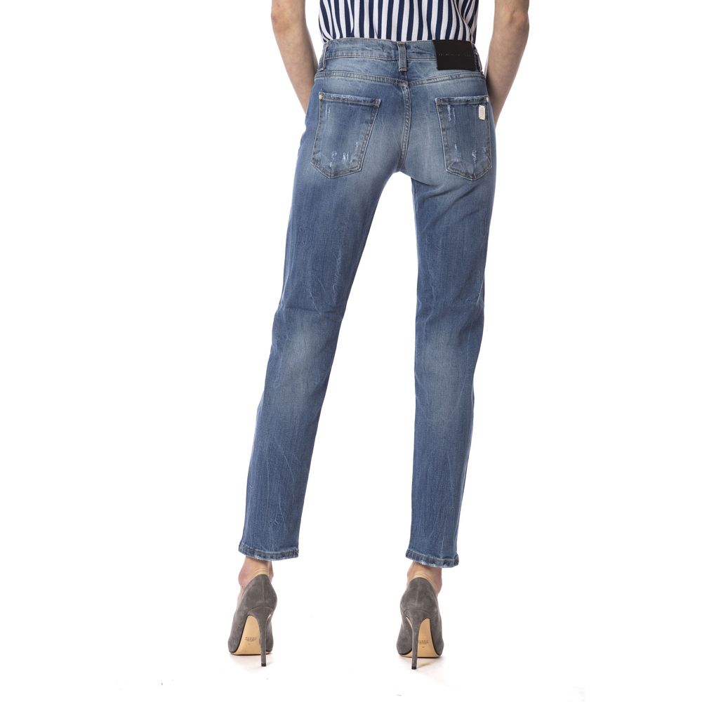 Frankie Morello Blue Other Fibers Women Jeans