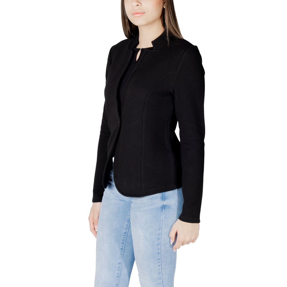 Street One Black Cotton Suits & Blazers