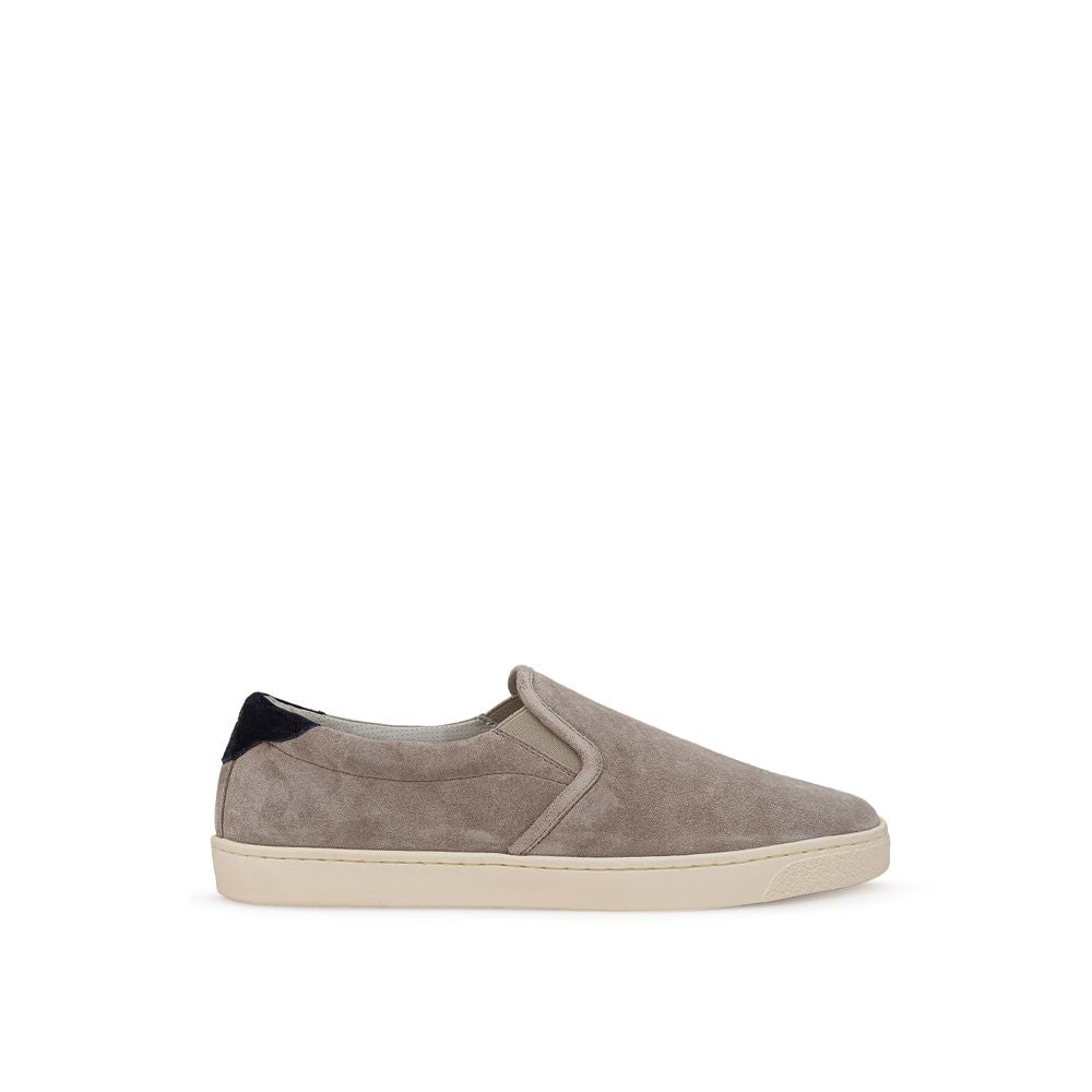 Sneaker Brunello Cucinelli In Pelle Grigia