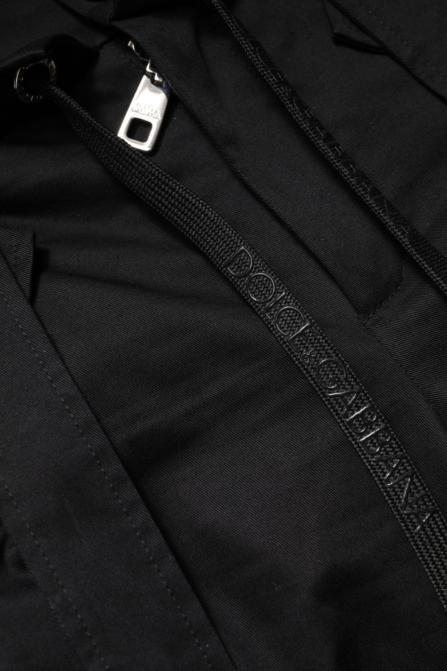 Dolce & Gabbana Schwarze Cargohose aus Baumwolle mit hoher Taille