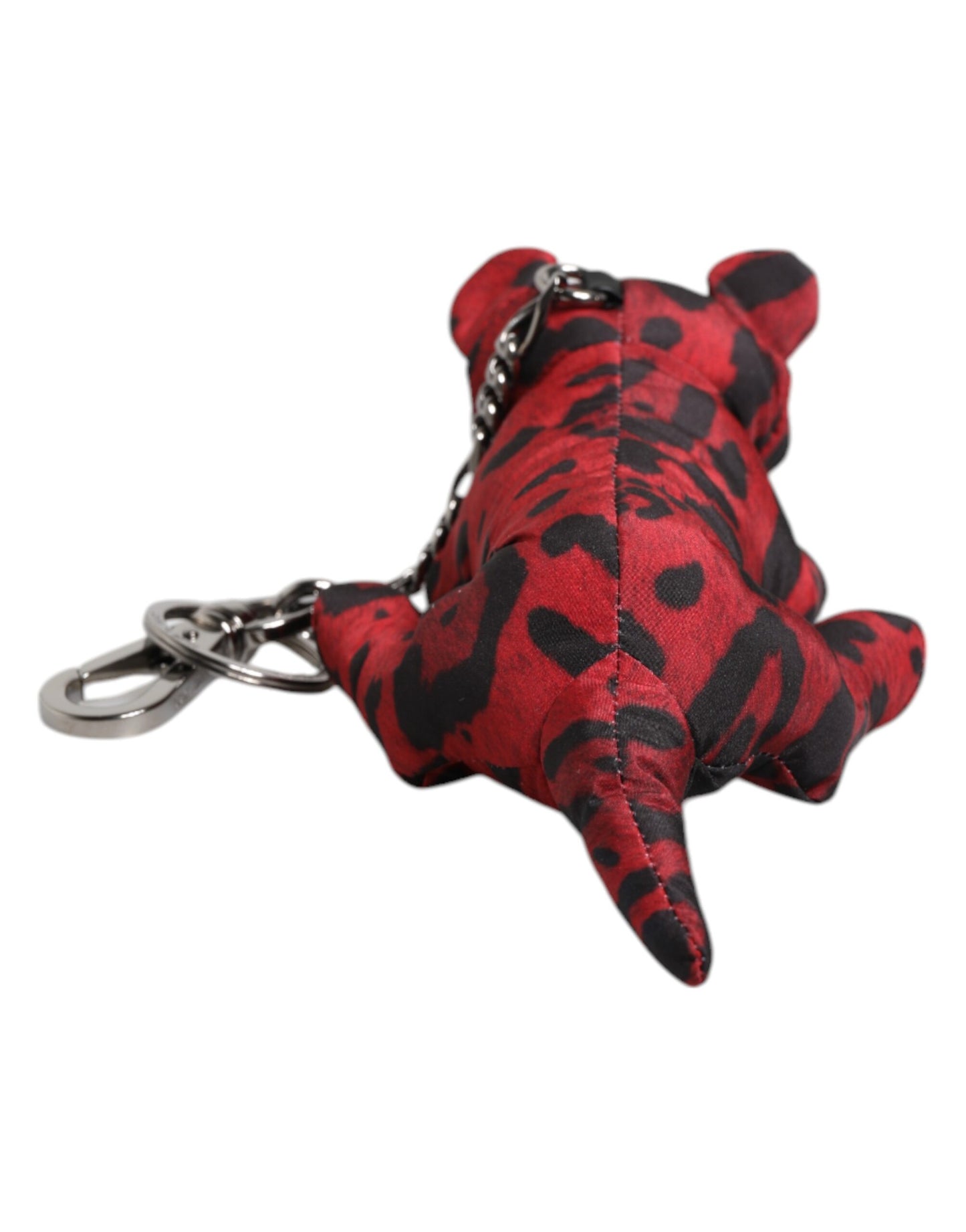 Dolce & Gabbana Schlüsselanhänger mit Tiersilhouette, Polyester, Rot/Schwarz
