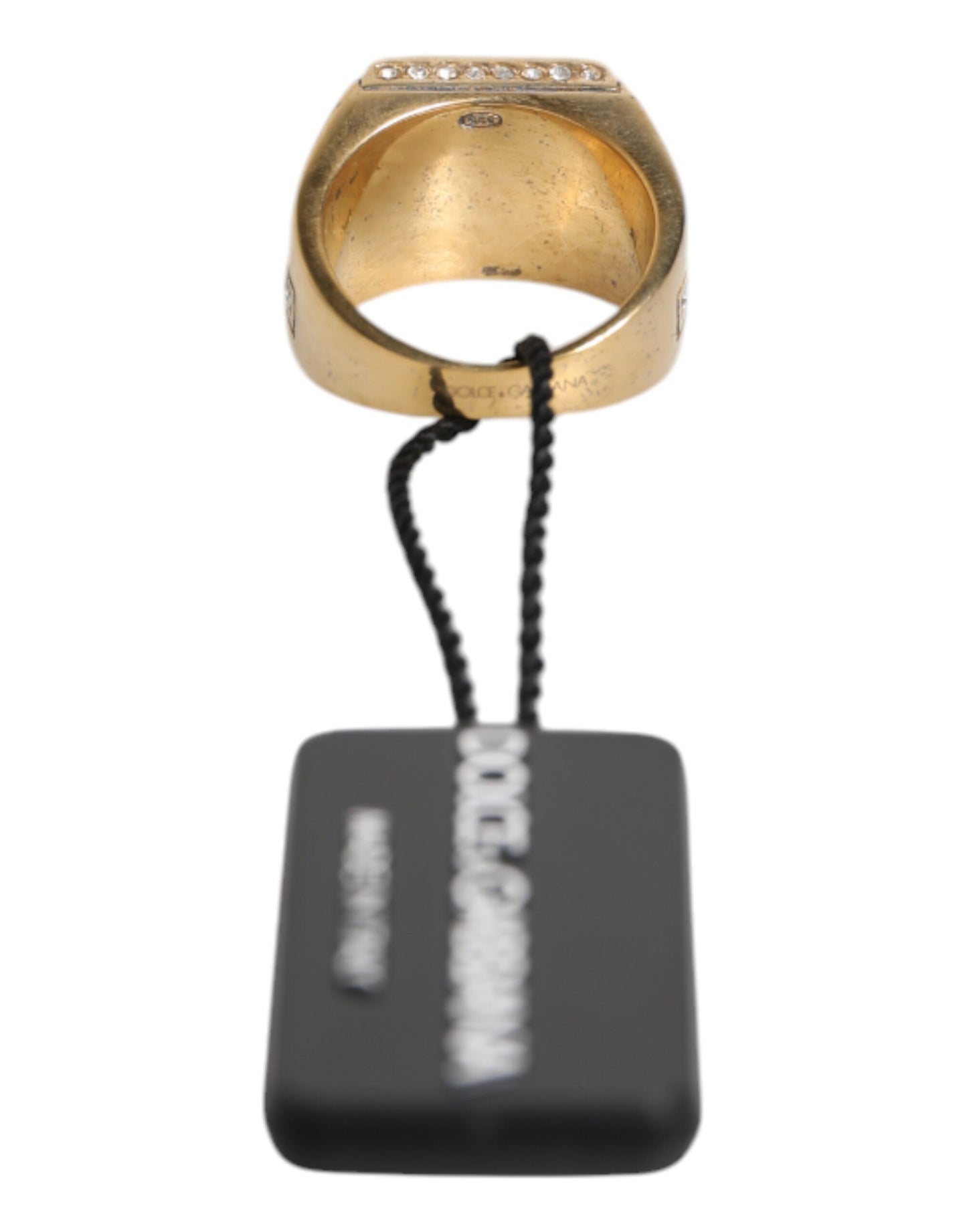 Dolce & Gabbana – Goldfarbener Ring aus Sterlingsilber 925 mit Kristallen