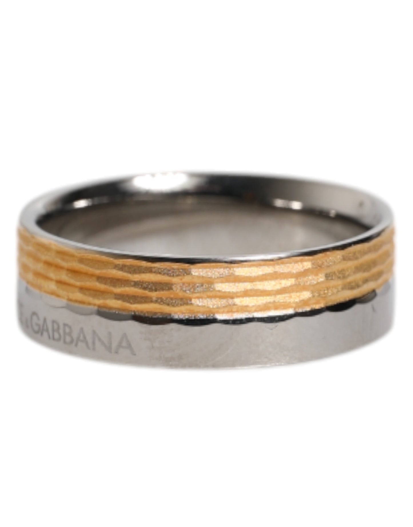 Dolce & Gabbana – Goldfarbener Ring aus echtem Messing mit DG-Logo