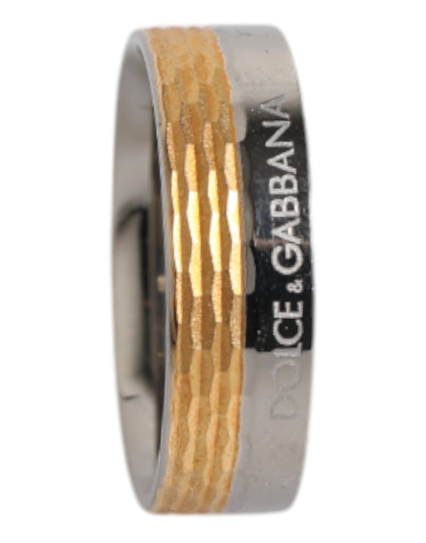 Dolce & Gabbana – Goldfarbener Ring aus echtem Messing mit DG-Logo