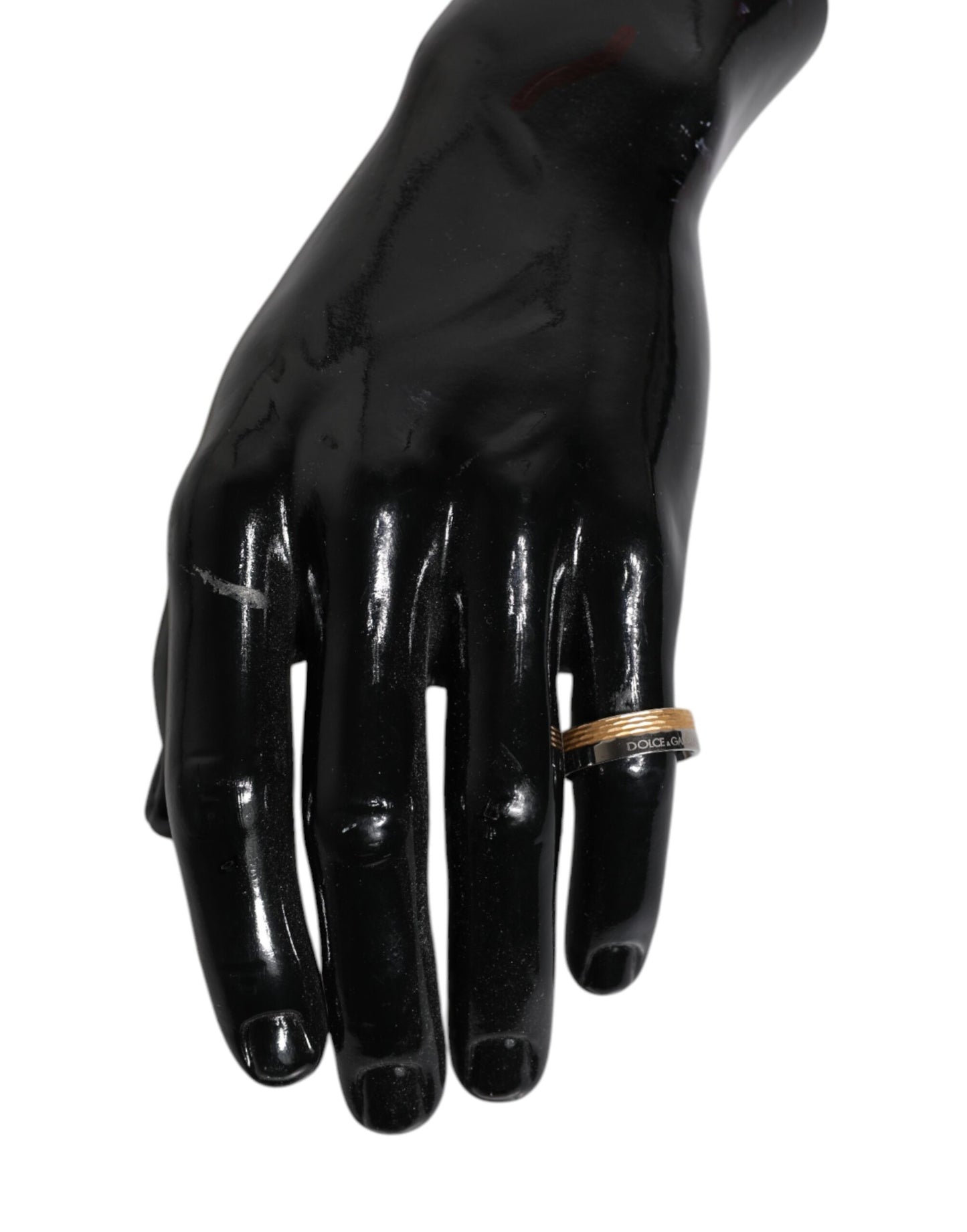 Dolce & Gabbana – Goldfarbener Ring aus echtem Messing mit DG-Logo