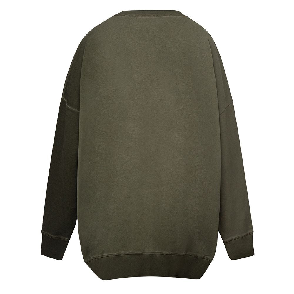 Maglione in cotone verde Dsquared²
