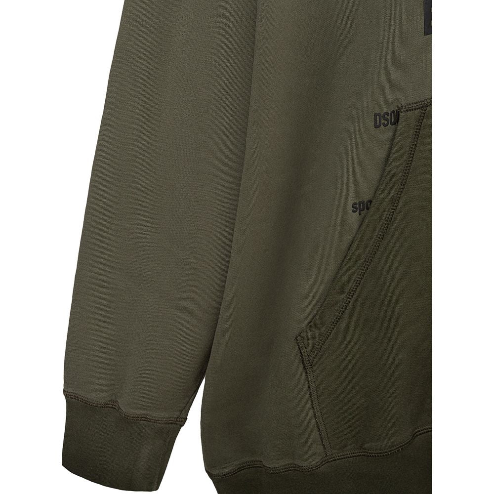 Maglione in cotone verde Dsquared²