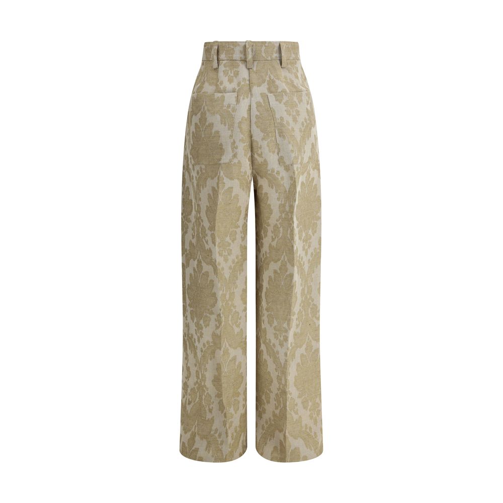 Hose mit Brokat-Print „Ella“