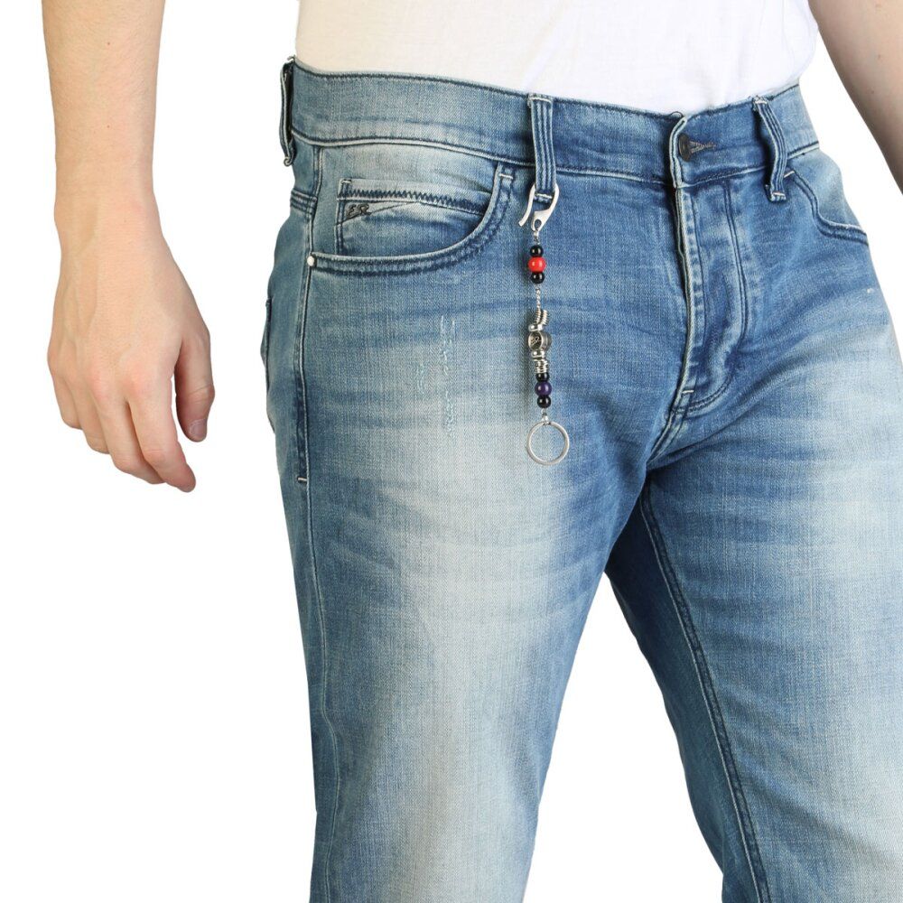 Yes Zee Herren-Jeans in Slim Fit aus blauer Baumwolle