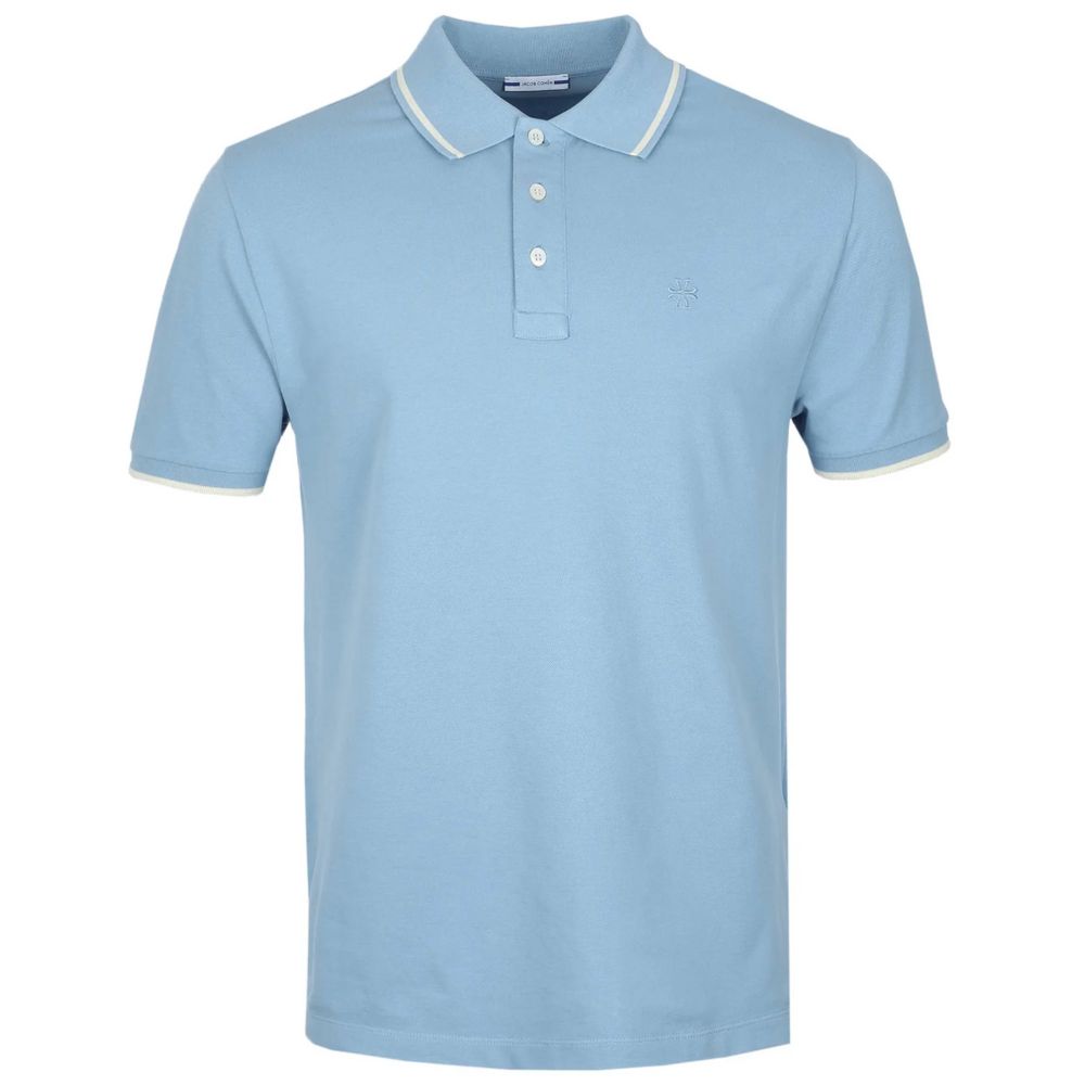 Jacob Cohen Light Blue Cotton Polo Shirt