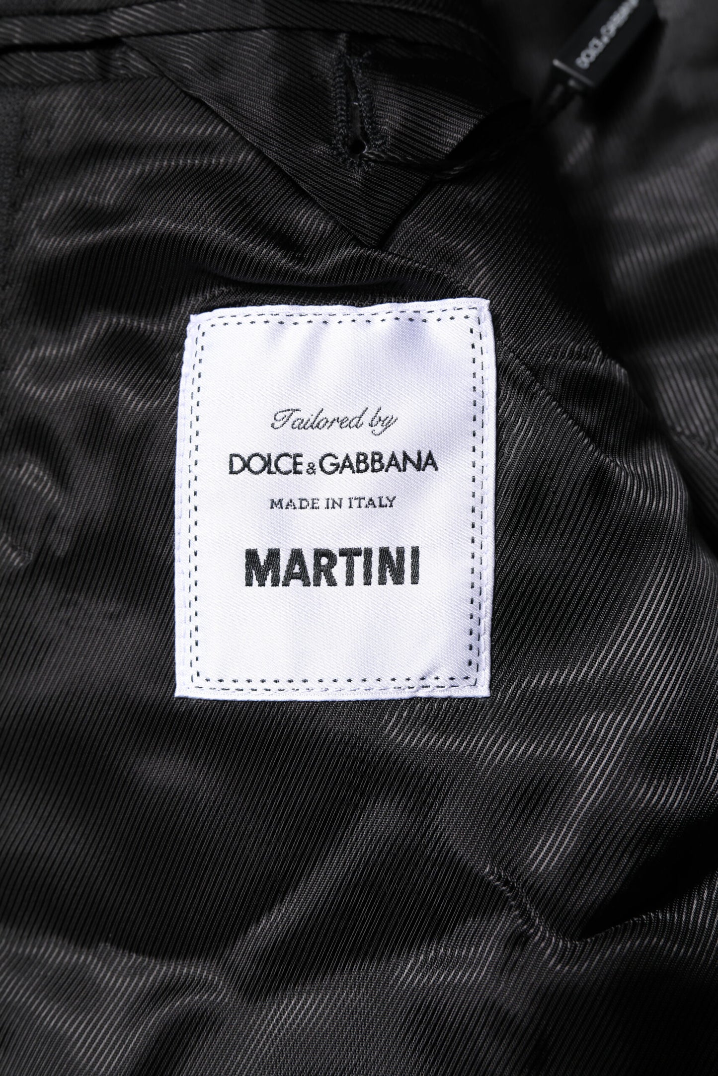 Dolce & Gabbana Schwarzer einreihiger Herrenmantel MARTINI Blazer