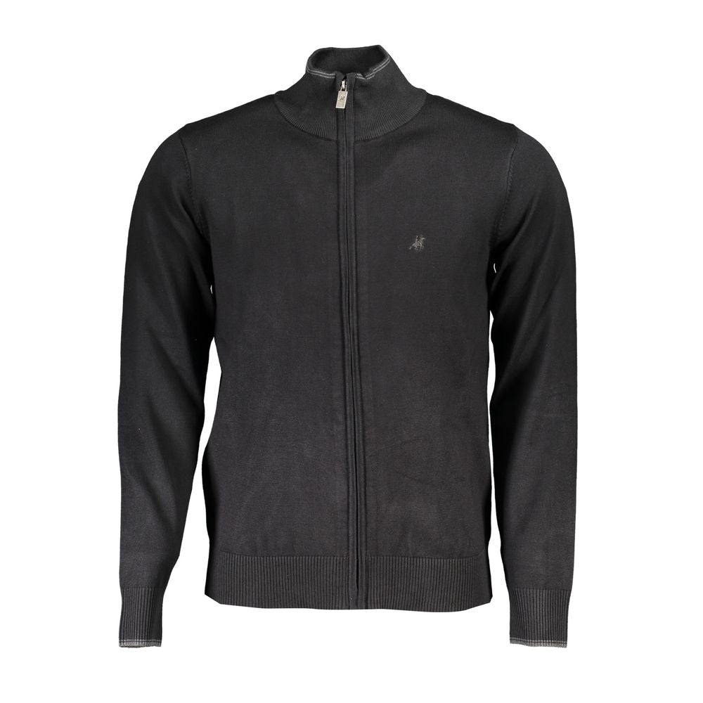 US Grand Polo Elegant Long Sleeve Zip Cardigan with Embroidery