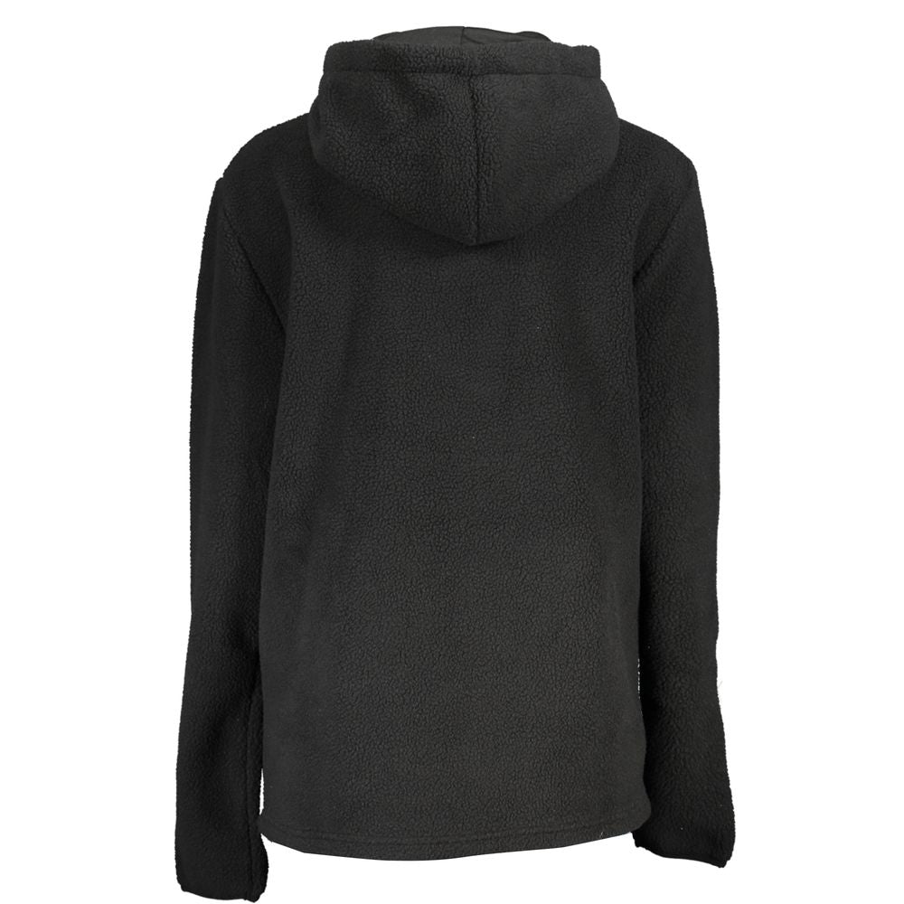 Norwegen 1963 Elegantes schwarzes Kapuzenpullover mit halbem Reißverschluss