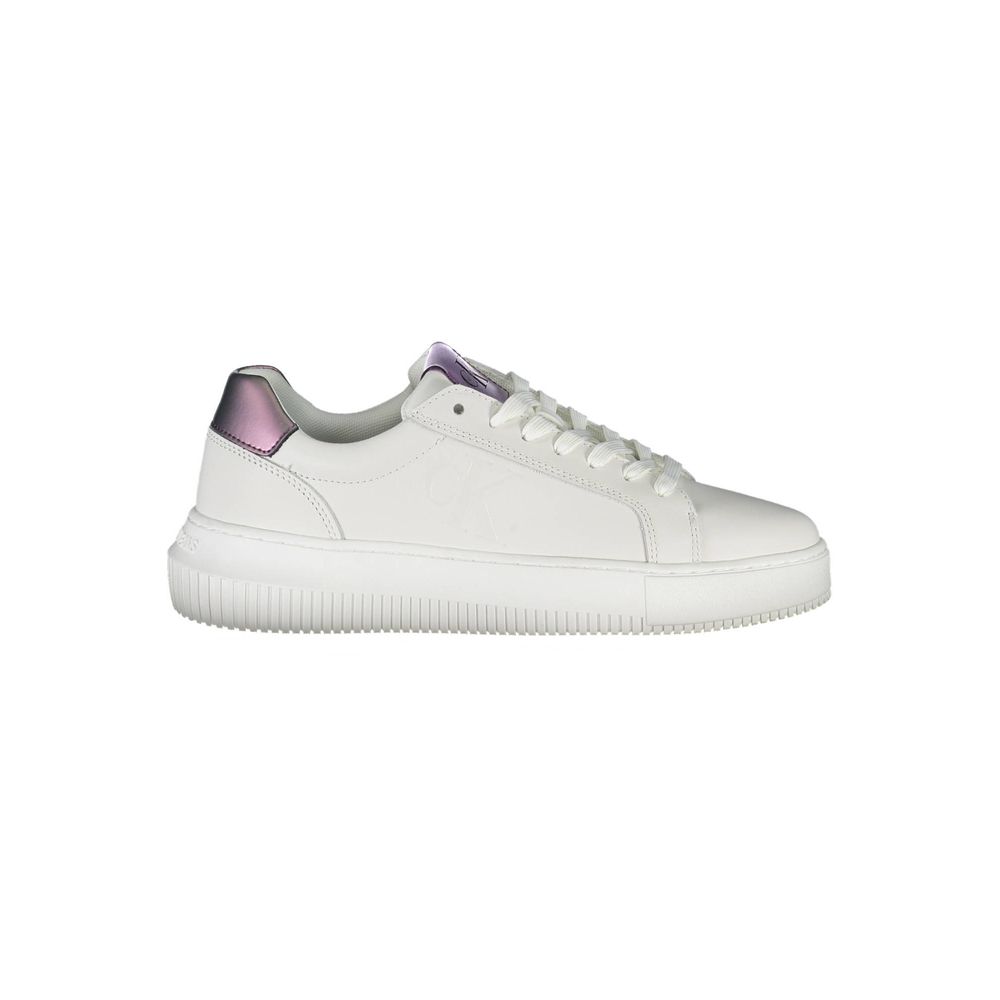 Calvin Klein Damen Sneaker aus weißem Leder