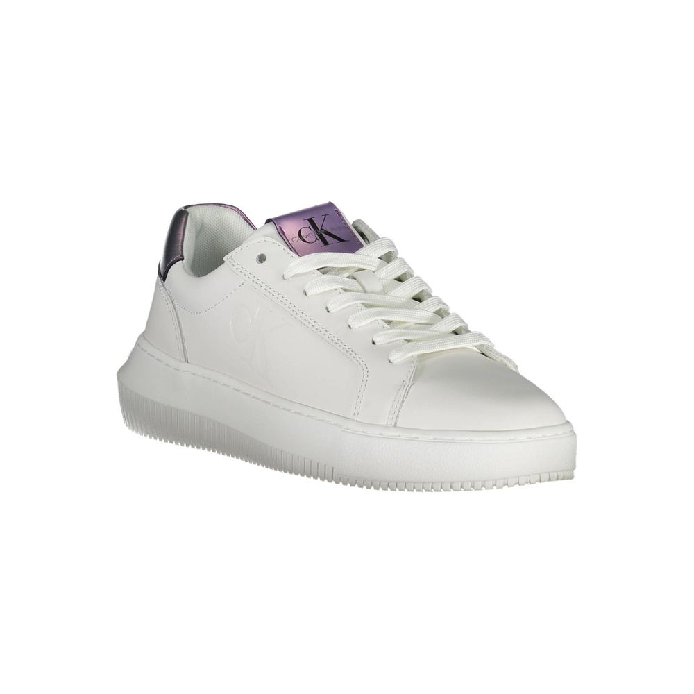 Calvin Klein Damen Sneaker aus weißem Leder