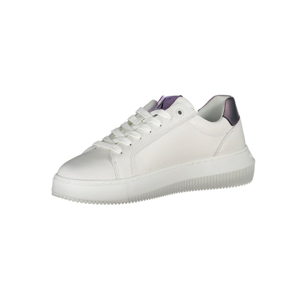 Calvin Klein Damen Sneaker aus weißem Leder